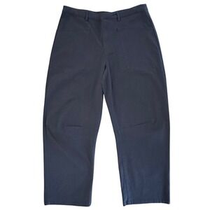 Steve Madden Haniel Barrel-Leg Pants Women L Twill Black Wide Leg Cargo Utility